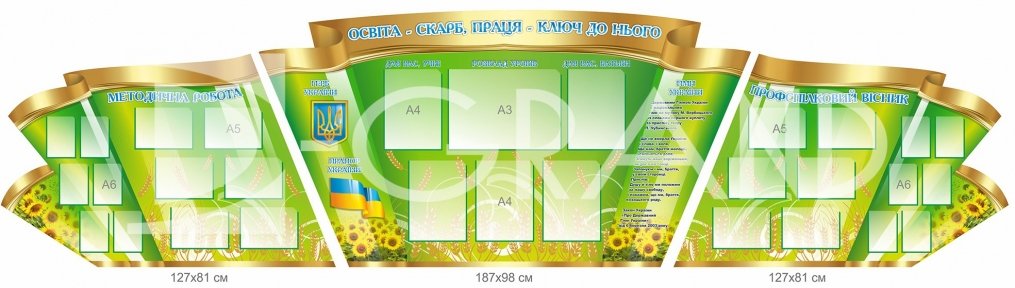 Композиція стендів «Освіта – скарб, праця – ключ до нього»