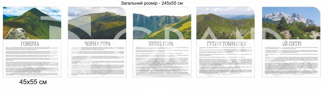 Гори України - набір стендів 