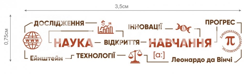 Освітній декор для школи «Наука – навчання – прогрес»