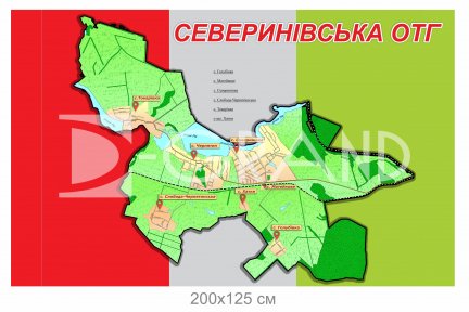 Інформаційний знак громади з картою (композит+ламінація)