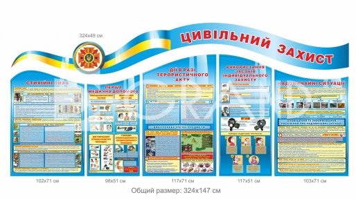 Комплект стендів з цивільного захисту