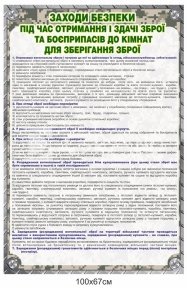 Заходи безпеки під час отримання і здачі зброї та боєприпасів