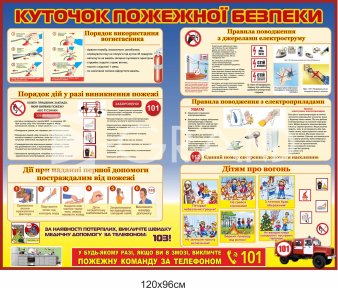 Стенд з правилами пожежної безпеки