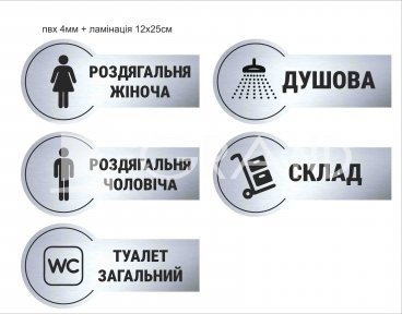 Комплект інформаційних табличок на двері