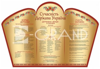 Стенд  «Сучасність, Держава, Україна»