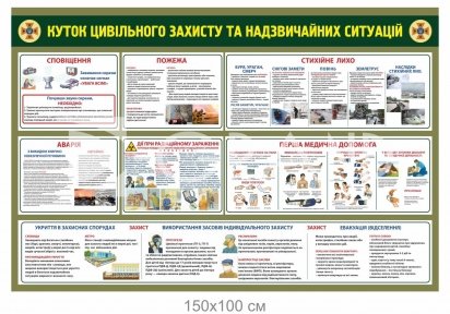 Куточок цивільного захисту та надзвичайних ситуацій