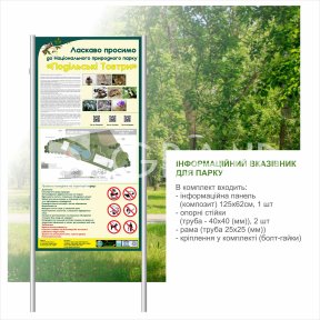 Інформаційний вказівник для парку з мапою