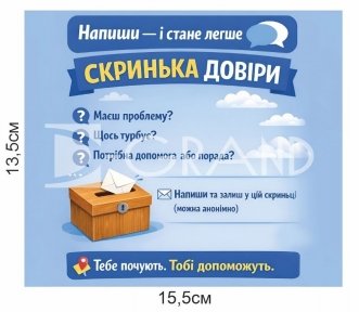 Табличка «Скринька довіри»
