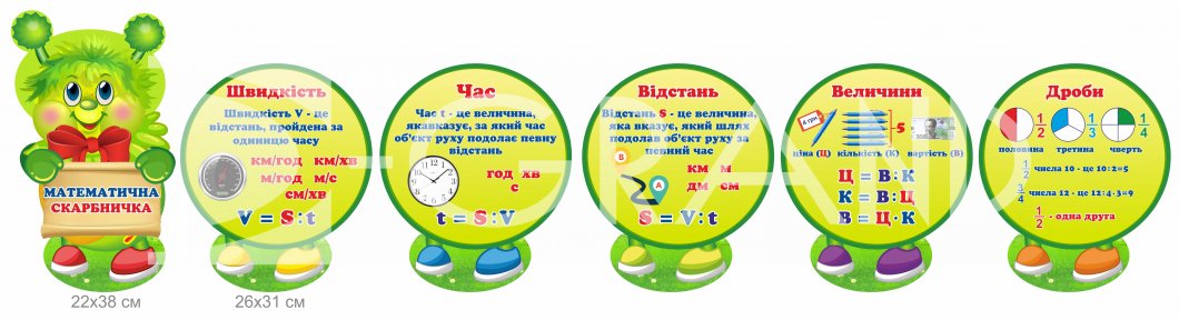 Стенд для кабинета математики гусеница