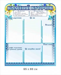 Класний куточок - стенд з пластику