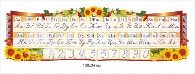 Стенд з алфавітом та числовим рядом