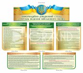 Інформаційно - довідниковий стенд з питань військового обліку зеленого кольору