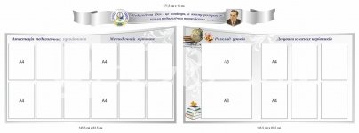 Композиція стендів для методичного кабінету з висловлюванням В. Сухомлинського