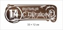 Табличка вулична з номером будинку